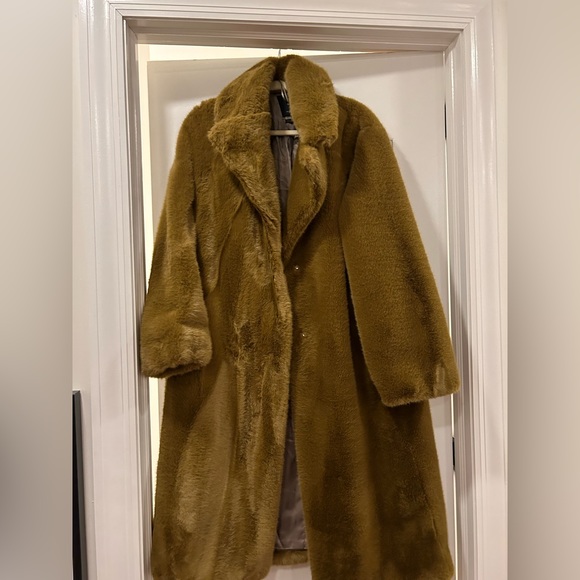 Mango Faux Fur Coat - Picture 6 of 9